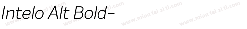Intelo Alt Bold字体转换